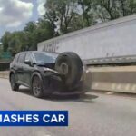Dashcam Footage Documents Detached Tire Striking Vehicle on Philadelphia Interstate