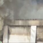 Multiple Fire Departments Battle Large Warehouse Blaze in Pompano Beach