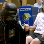 Darth Vader Costume Wearer Satirizes Flock Surveillance at San Diego Council Meeting