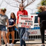 Cunningham Supporters and Counterprotesters Clash Outside Chicago Sky Game
