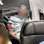 Unruly passenger arrested after being restrained with duct tape during flight