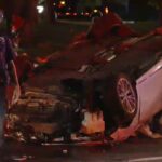 6 injured, 2 critically after car flips over in Queens multi-vehicle crash