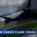 Pilot seen jumping from Amazon cargo plane after crash at Miami airport